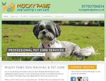 Tablet Screenshot of mucky-paws.com